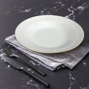 Güral Porselen Bahar Dalı 6 Adet 22 cm Çukur Tabak - Gold