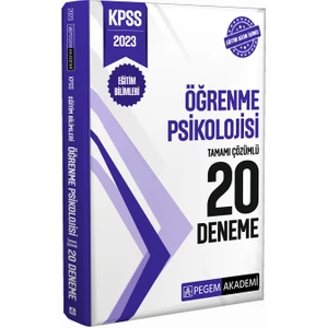 Pegem Akademi Yayıncılık 2023 KPSS Eğitim Bilimleri Öğrenme Psikolojisi 20 Deneme