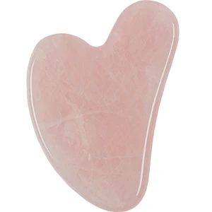 Doğaltaş Pembe Kuvars Kalp Gua Sha Masaj Taşı