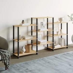 Ata Home Ahşap Mobilya Geniş Kitaplık  Çok Amaçlı Dekoratif Modern Kitaplık Standı Ünitesi  Kolay Kurulum