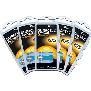 675 Numara Işitme Cihazı Pili 5 Paket 30 Adet Duracell Kulaklık Pili 675 Numara Pil