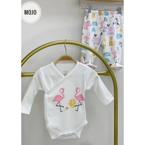 Mojo Bebek Mojo Kız Bebek Yenidoğan Flamingo Zıbın Takımı 6606 Beyaz