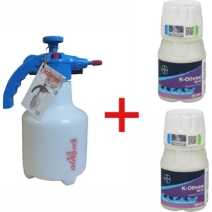 2 Adet K-Othrine SC50 50ML Hamam, Kalorifer Böceği Ilacı ve 2lt Gardener Basınçlı Ilaçlama Pompası