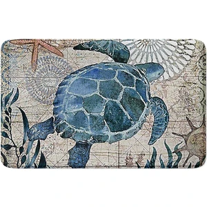 Sevimli Tasarımlı Mikrofiber Banyo Paspası, Kaymaz Taban, Makinede Yıkanabilir (40X60)