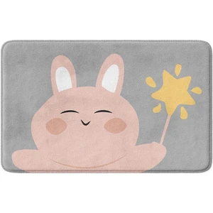 Sevimli Tasarımlı Mikrofiber Banyo Paspası, Kaymaz Taban, Makinede Yıkanabilir (40X60)
