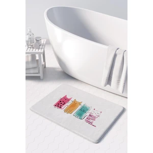 Sevimli Tasarımlı Mikrofiber Banyo Paspası, Kaymaz Taban, Makinede Yıkanabilir (40X60)