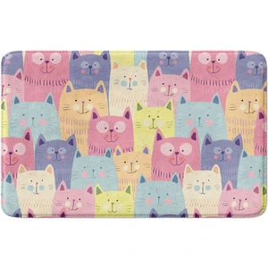 Sevimli Tasarımlı Mikrofiber Banyo Paspası, Kaymaz Taban, Makinede Yıkanabilir (40X60)