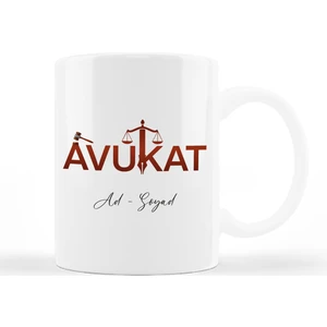 Avukat Kişiye Özel Isim Baskılı Kupa - Çift Taraflı Baskı -  Kupa