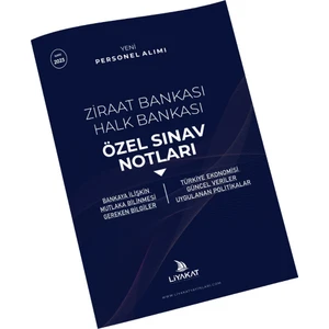 Liyakat Yayınları Banka Sınavlarına Hazırlık- Ziraat Bank-Halk Bank Sınav Özel Ders Notları