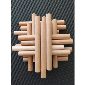 Ritim Çubuğu 20 Çift  ( 40 Adet  ) Fırınlanmış Meşe Pürüzsüz  20 cm 20 mm