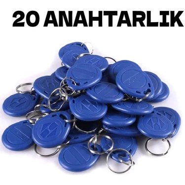 Electrimax Manyetik Anahtarlık -20  Adet Rfid Keyfob Göstergeç Anahtarlık 125 Khz