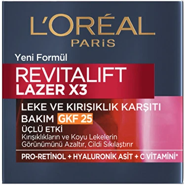 L'Oréal Paris Leke ve  Karşıtı Bakım Kremi Revitalift Laser X3 GKF20  50