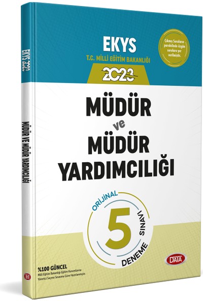 Data Yayınları 2023 MEB EKYS Müdür ve Müdür Yardımcılığı 5 Deneme Sınavı