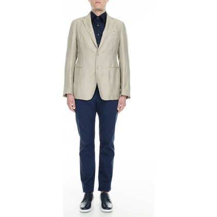 Regular Fit Düğmeli Tek Yırtmaçlı Ceket Erkek Ceket ZOX1751P0111