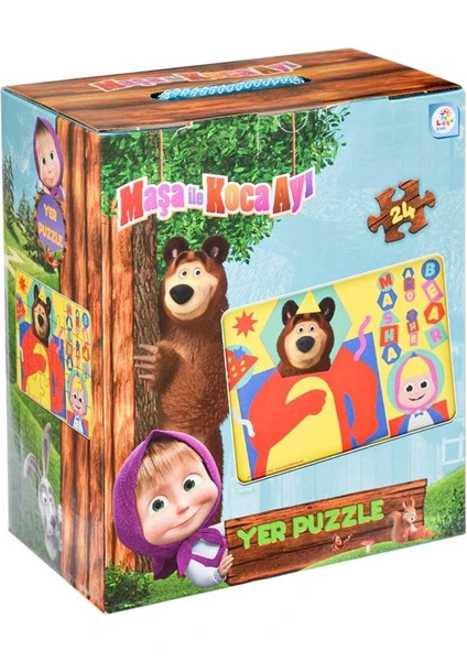 Laço Kids - Masha ile Koca Ayı Yer Puzzle 24 Parça (Dev Puzzle) MS7846