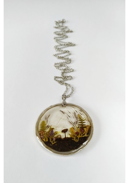 Özel El Yapımı Çiçek Tasarım Reçine Kadın Kolye modelleri