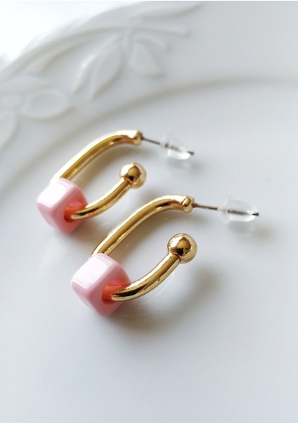 Pembe Boncuklu Küpe modelleri