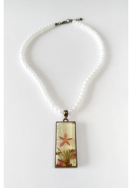 Özel Tasarım El Yapımı Gerçek Çiçekli Epoksi Kolye Doğal Gelinler Için modelleri