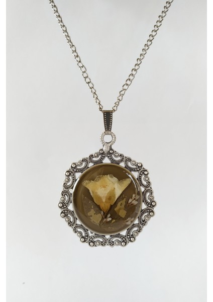 Özel Tasarım El Yapımı Gerçek Çiçekli Epoksi Kolye fiyatları