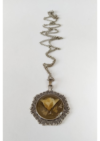 Özel Tasarım El Yapımı Gerçek Çiçekli Epoksi Kolye modelleri