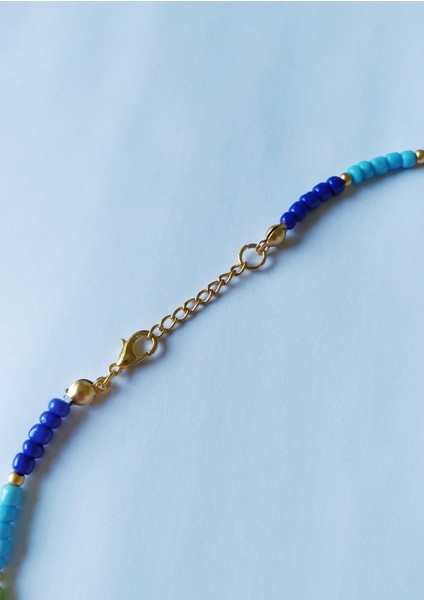 Murano Cam Balık Gökkuşağı Renkli Boncuklu Kolye Kadın indirimleri