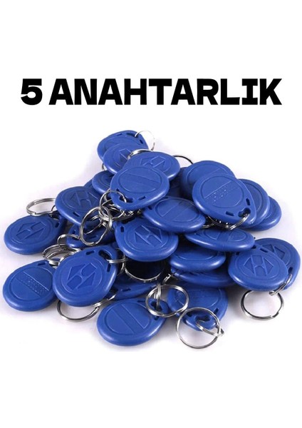 Electrimax Manyetik Anahtarlık -5 Adet Rfid Keyfob Göstergeç Anahtarlık 125 Khz Proximity