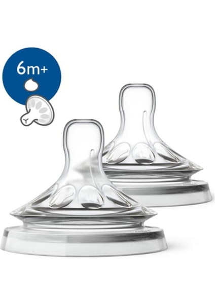 Natural Yoğun Akış Y Kesim +6 Ay 2li Biberon Emziği