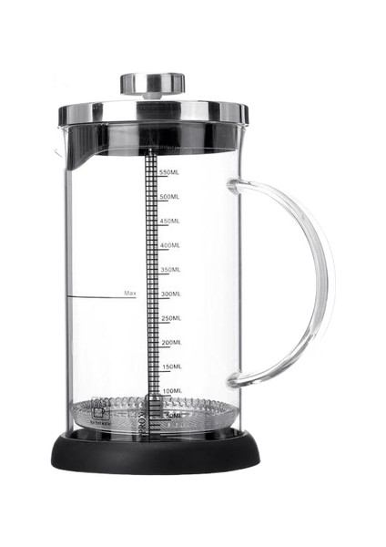 Kahve / Çay Brewer Pot Maker Su Isıtıcısı Isıya Dayanıklı Paslanmaz Çelik Cam Piston Cezve Ölçekli 600ML | Kahve Tencereler (Yurt Dışından)
