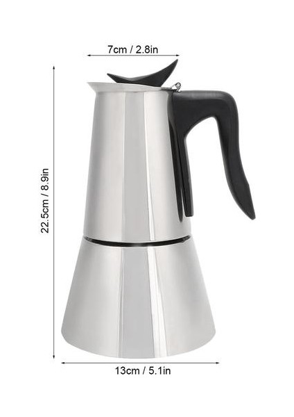 Elektrikli Moka Cezve Espresso Italyan Kahve Makinesi 6 Bardak Percolator Cezve Elektrikli Paslanmaz Çelik Klasik Cafe Maker | Kahve Kapları (Yurt Dışından)