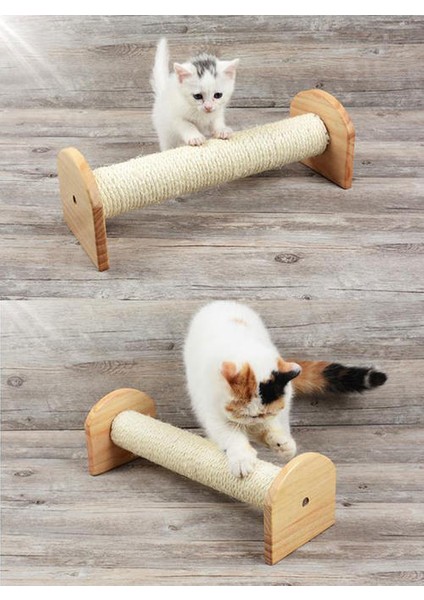 Kedi Tırmalamak Kurulu Pençe Değirmeni Aşınmaya Dayanıklı Sisal Halat Dokuma Tırmalamak Ayağı Katı Ahşap Çok Fonksiyonlu Tırmanma Çerçeve Pet Kedi Malzemeleri (Yurt Dışından) fırsatları