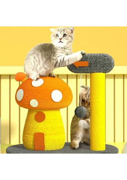Mantar Evi Kedi Tırmanma Çerçevesi Sisal Çizilmeye Dayanıklı Atlama Platformu Kedi Tırlanma Post Oyuncak (Yurt Dışından) fiyatları