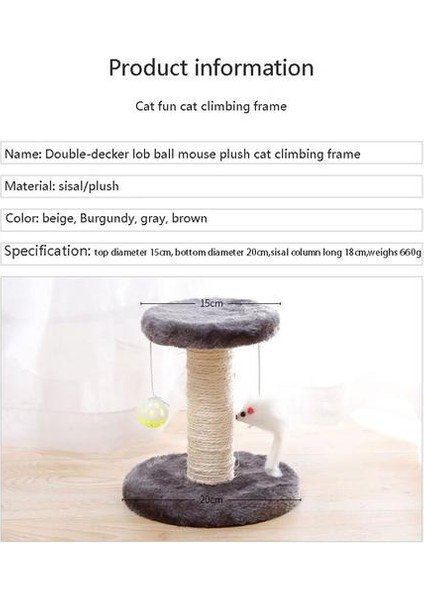 Kedi Ürünleri Kedi Scratcher Kedi Tırlanma Mesaj Çift Yün Bez Kedi Tırmanma Çerçevesi Çıkarılabilir Kedi Ağacı Kedi Tırmanma Mobilyaları | Mobilya ve çizikler (Yurt Dışından) fırsatları