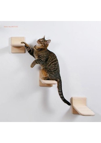 1 Adet Kedi Scratcher Merdiven Duvar Montaj Tırmanma Raf Pet Kedi Yaratıcı Kitten Oyuncaklar | Mobilya ve çizikler (Yurt Dışından)