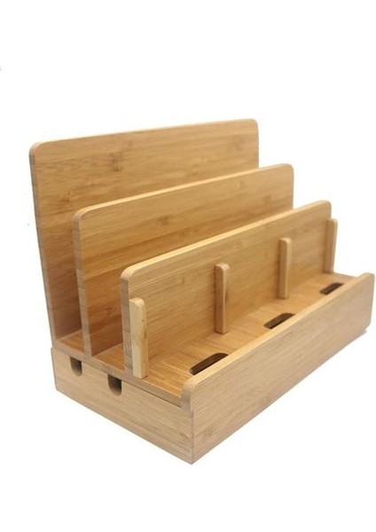 Çok Fonksiyonlu Doğal Bambu Ahşap Şarj Istasyonu Şarj Dock Cradle Standı Tutucu Saklama Kutusu iPhone 5 6 S 7 Artı iPad Mac Için | Telefon Sahipleri ve duruş (Yurt Dışından)