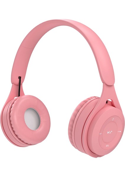Renkli Bluetooth Kablosuz Kulaklık Hıfı Müzik Oto Eşleştirme Kulaklık Takılabilir Tf Kart Pembe Kulaklıklar | (Yurt Dışından)