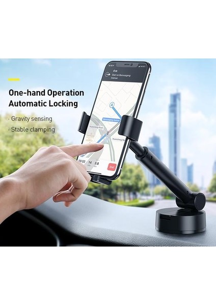 Evrensel Araba Telefonu Tutucu Emme Bankası Yerçekimi Telefon Montaj Otomatik Kilitleme Standı Araba Geri Çekilebilir Telefon Tutucu | Telefon Tutucular ve duruş (Yurt Dışından) fırsatları