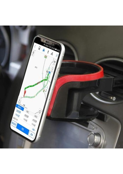 Sıcak Satış 2 Yollar Manyetik Telefon ve Kupa Tutucu Araba Hava Havalandırma Içecek Raf ve Cep Telefonu Tutucu | Telefon Tutucular ve standları (Kırmızı) (Yurt Dışından)