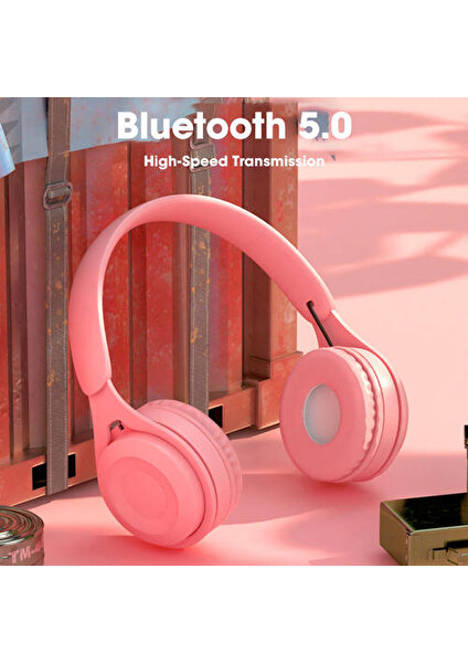 Kablosuz Kulaklıklar Çocuklar Oyunu Bluetooth Merhaba Fi Stereo Kulaklık Ses Mp3 Tf Kart Gürültü Iptal Kulaklık Kız Hediye Için Mikrofonlu | Bluetooth Kulaklık ve kulaklıklar (Yurt Dışından)