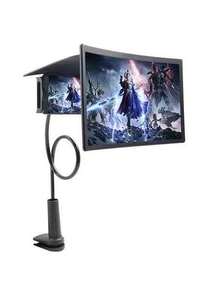 12 Inç 3D Cep Telefonu Ekran Büyüteç Hd Video lifikatör Film Oyunu ile Braketi Standı Oyunu Büyüteç Tutucu Desteği | Telefon Tutucular ve standları (Beyaz) (Yurt Dışından) fiyatları
