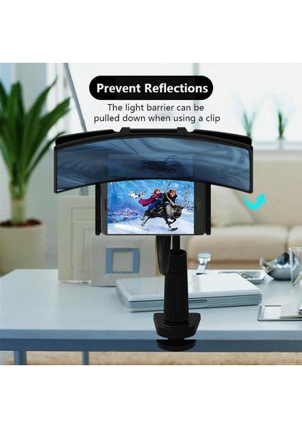 12 Inç 3D Cep Telefonu Ekran Büyüteç Hd Video lifikatör Film Oyunu ile Braketi Standı Oyunu Büyüteç Tutucu Desteği | Telefon Tutucular ve standları (Beyaz) (Yurt Dışından) fırsatları