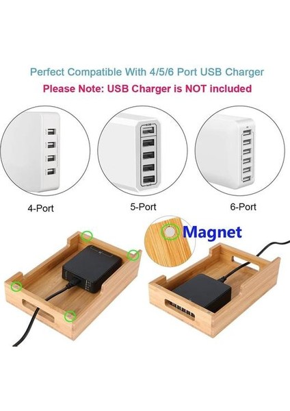 Doğal Bambu Cep Telefonu Tablet Ahşap Tutucu Şarj Istasyonu Izle Standı iPad iPhone Iwatch Birden Çok Cihazlar Organizatör | Telefon Tutucular ve duruş (Yurt Dışından) fırsatları