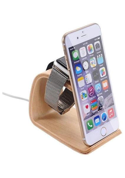 Cep Telefonu Ekranını Izlemek Için Geçerlidir Standı Basit ve Şık Ahşap Stil Şarj Üssü Saati Şarj Edebilir | Telefon Sahipleri ve standları (Ceviz) (Yurt Dışından) fırsatları