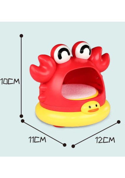 Açık Şişirme Kabarcık Sevimli Karikatür Yengeç Yüzme Küvet Sabun Makinesi Oyuncak Çocuklar Için Bebek Banyo Komik Oyuncaklar | Banyo Oyuncak (Kırmızı) (Yurt Dışından)