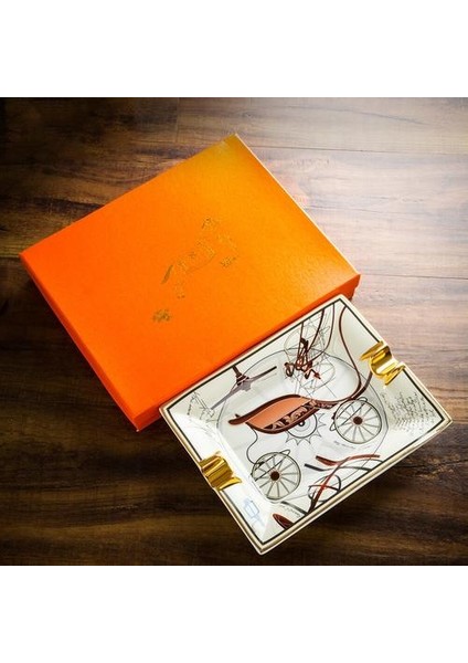 Puro Küllük Seramik Yaratıcı Mekanik Taşıma Çift Yuvası Masaüstü Gadget Puro Küllük | Puro Aksesuarları (Yurt Dışından)