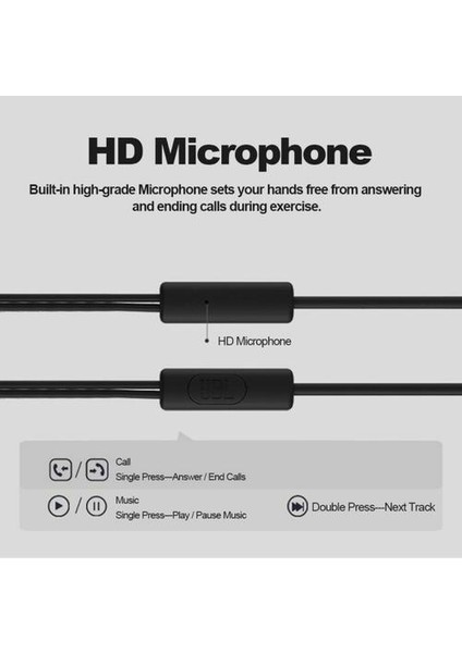 Stereo Kablolu Kulaklıklar Derin Bas Müzik Spor Kulaklık Mic ile Kulak Kulakiçi | Telefon Kulaklık ve kulaklıklar (Yurt Dışından) modelleri