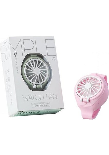 USB Mini Şarj Izle Fan (Pembe) (Yurt Dışından)