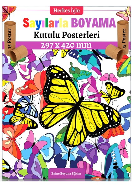 Sayılarla Boyama Posterleri (Kutulu 15 Poster)