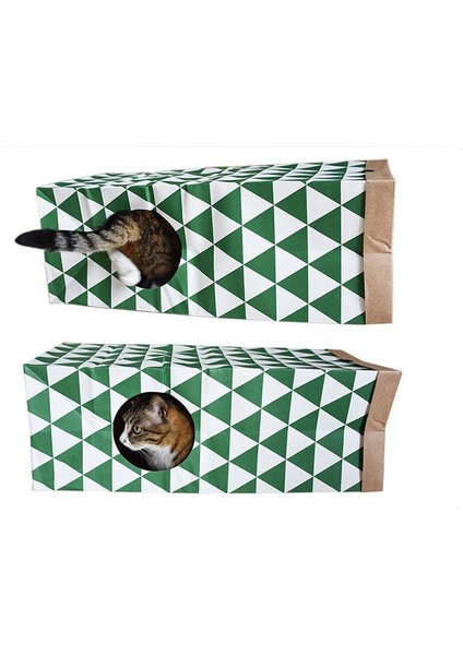 Katlanabilir Kedi Karton Tünel Geçiş Delme Oyuncak (Yurt Dışından)