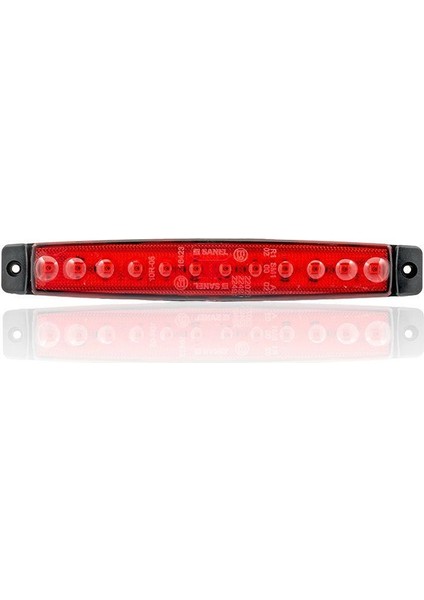 24V Üniversal Parmak 12 LED Basamak Kırmızı SBC24R12