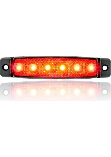 6 Ledli 3'lü Set Parmak LED 12V Kırmızı SBB12R6-3